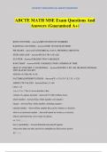 ABCTE MATH MSE Exam Questions And Answers &lpar;Guaranteed A&plus;&rpar;