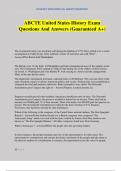 ABCTE United States History Exam Questions And Answers &lpar;Guaranteed A&plus;&rpar;