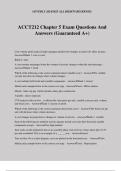 ACCT212 Week 3-4 Exam Questions And Answers &lpar;Guaranteed A&plus;&rpar;