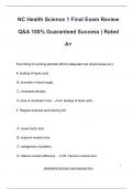 HEALTH SCIENCE EXAM PACKAGE DEAL QUESTIONS AND VERIFIED DETAILED ANSWERS &vert; 100&percnt; GUARANTEED PASS &vert; ALREADY GRADED A&plus;