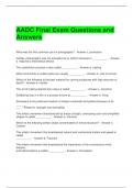 AADC Final Exam Questions and Answers 