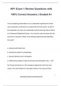 NP1 Exam 1 Review Questions with  100&percnt; Correct Answers &vert; Graded A&plus;