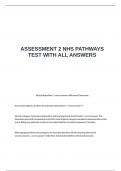 ASSESSMENT 2 NHS PATHWAYS TEST WITH ALL ANSWERS&period;