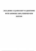 2025 &lbrack;NURS 112&rsqb; HESI EXIT V1 QUESTIONS WITH ANSWERS 100&percnt; VERIFIED NEW EDITION