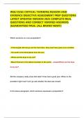 WGU D265 CRITICAL THINKING REASON AND  EVIDENCE OBJECTIVE ASSESSMENT PREP QUESTIONS  LATEST UPDATED VERSION 2025 COMPLETE REAL  QUESTIONS AND CORRECT VERIFIED ANSWERS  &vert;GUARANTEED PASS&period; &lpar;ALL BRAND NEW&excl;&excl;&rpar;