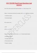 OCCTH 585 Final Exam Questions And  Answers