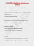 OCCTH 585 Final Exam Questions And  Answers
