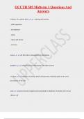 OCCTH 585 Midterm 1 Questions And  Answers