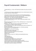 Payroll Fundamentals 1 Midterm Updated 2026&sol;2027 Questions with Expert-Verified Answers