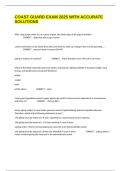 COAST GUARD EXAM 2025 WITH ACCURATE SOLUTIONS