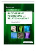 Test Bank for Bontragers Textbook of Radiographic Positioning and Related Anatomy 9th Edition by Lampignano&period; LATEST 2025 UPDATE&comma; A&plus; GRADE GUARANTEED