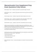 Massachusetts Core Supplement Prep Exam Questions Fully Solved&period;