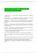Horticulture Exam 2 -NCSU HS 201 Questions and Answers