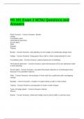 HS 201 Exam 2 NCSU Questions and Answers