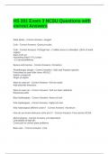 HS 201 Exam 3 NCSU Questions with correct Answers