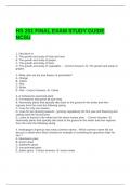 HS 201 FINAL EXAM STUDY GUIDE NCSU QUESTIONS AND ANSWERS