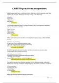 Child life practice exam questions