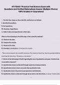 ATI TEAS 7 Practice Test Science Exam with  Questions and Verified Rationalized Answer &lpar;Multiple Choice&rpar;  100&percnt; Graded A&plus; Guaranteed 
