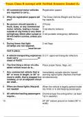Texas Class B exempt with Verified Answers Graded A&plus;