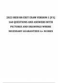 2025 HESI RN EXIT EXAM VERSION 1 &lbrack;V1&rsqb; 160 QUESTIONS AND ANSWERS WITH PICTURES AND DRAWINGS WHERE NECESSARY GUARANTEED A&plus; SCORES