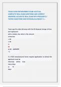 TEXAS CODE ENFORCEMENT EXAM &sol;ACCTUAL  COMPLETE REAL EXAM QUESTIONS AND CORRECT  ANSWERS&vert; ACCURATE REAL EXAM WITH FREQUENTLY  TESTED QUESTIONS AND RATIONALE&vert;ALREADY A &plus;&period;