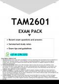 TAM2601 EXAM PACK 2026 - DISTINCTION GUARANTEED