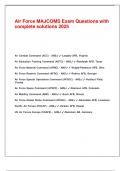 Air Force MAJCOMS Exam Questions with complete solutions 2025&period;