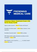   Fresenius Water Treatment Exam 236 terms Study Guide  