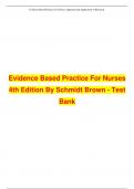 Testbank for Schmidt & Brown 4th edition Evidence-Based Practice for Nurses&colon; Appraisal and Application of Research