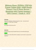 Midterm Exams&colon; FNP654 &sol; FNP 654 &lpar;Latest 2025 &sol; 2026 Updates STUDY BUNDLE WITH COMPLETE SOLUTIONS&rpar; Family Primary Care II Exams &vert; Questions and Verified Answers &vert; 100&percnt; Correct &vert; Grade A - GCU 
