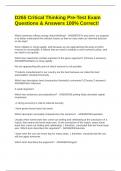 D265 Critical Thinking Pre-Test Exam Questions & Answers 100&percnt; Correct&excl;