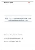 Week 5 Of 6 Narrowbody Aircraft Exam Questions And Answers 2025