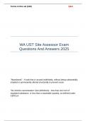 WA UST Site Assessor Exam Questions And Answers 2025