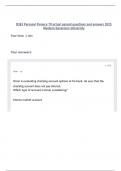 D363 Personal Finance 70 actual passed questions and answers 2025 Western Governors University