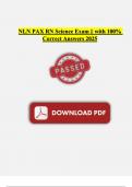 NLN PAX RN Science Exam &vert;&vert; with 100&percnt; Correct Answers 2025