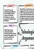 Teleological argument essay plan and summary