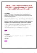 DMEC CLMS Certification Exam &lpar;Latest 2024 &sol; 2025 Update&rpar; Questions and Correct answers &lpar; Verified Answers&rpar; A&plus; Success Guaranteed&period;