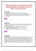 CLMS Certification Exam &lpar;NEW 2024 - 2025 Update&rpar; Questions and Verified Answers
