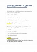 WGU Project Management C722 Exam&vert; Actual&vert; Questions With Correct Answers 2025