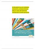 Fundamentals of Nursing Care Concepts&comma; Connections & Skills&comma; 3rd Edition by Burton&comma; Smith Test Bank &vert; All Chapters