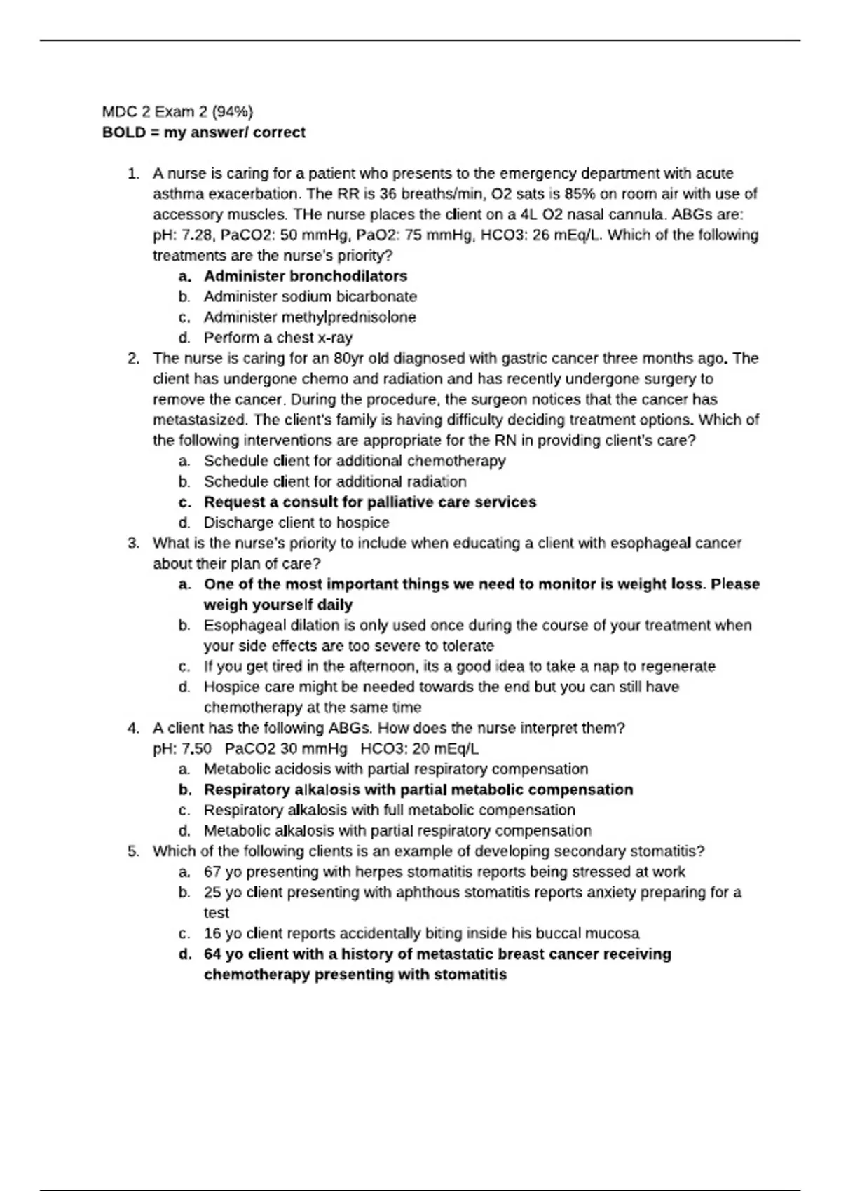 MDC two Exam 2 study (2024 / 2025) Questions and Verified Answers | 100 ...