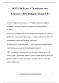 NSG 526 Exam 2 Questions and  Answers 100&percnt; Solved &vert; Graded A&plus;