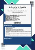Clinical Nurse Leader &lpar;CNL&rpar; Certification 2025-2026 CNL Certification MOCK Exam Review Questions and Answers &vert; 100&percnt; Pass Guaranteed &vert; Graded A&plus; &vert;