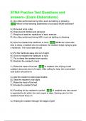 STNA Practice Test &lpar;2024 &sol; 2025&rpar; Questions and Verified Answers &vert; 100&percnt; Correct &vert; Grade A&plus;