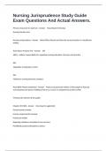 Nursing Jurisprudence Study Guide Exam Questions And Actual Answers&period;