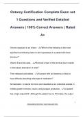 Ostomy Certification Complete Exam set  1 Questions and Verified Detailed  Answers &vert; 100&percnt; Correct Answers &vert; Rated  A&plus;