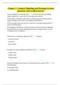 Chapter 2 &colon; Sanitary Plumbing and Drainage Systems questions with verified answers