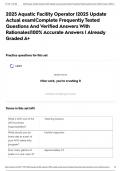 2025 Aquatic Facility Operator &vert;2025 Update Actual exam&vert;Complete Frequently Tested Questions And Verified Answers With Rationales&vert;100&percnt; Accurate Answers &vert; Already Graded A&plus;
