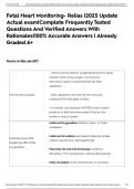 Fetal Heart Monitoring- Relias &vert;2025 Update Actual exam&vert;Complete Frequently Tested Questions And Verified Answers With Rationales&vert;100&percnt; Accurate Answers &vert; Already Graded A&plus;