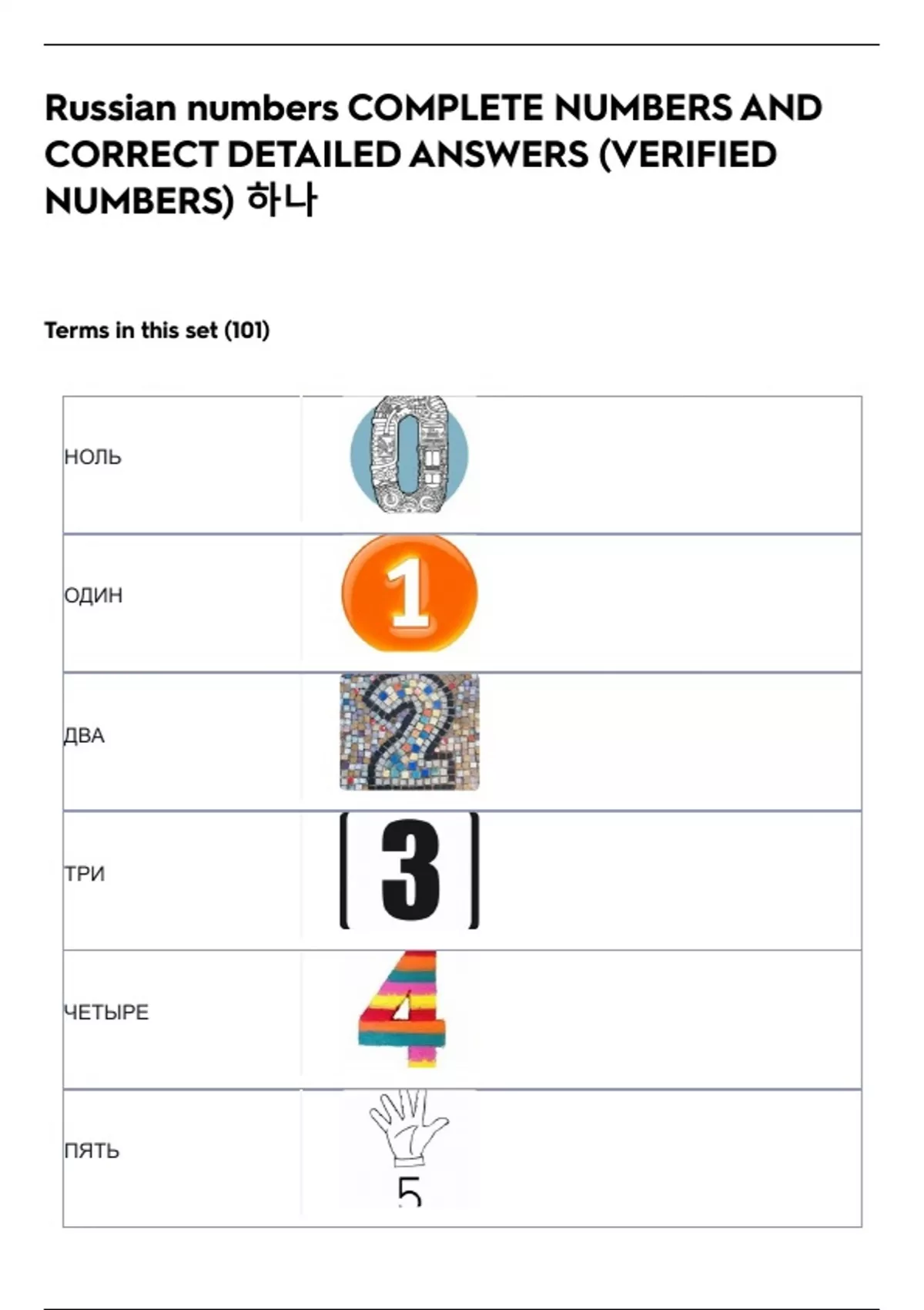 Russian numbers COMPLETE NUMBERS AND CORRECT DETAILED ANSWERS (VERIFIED ...
